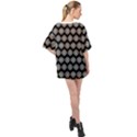 Abstract Knot Geometric Tile Pattern Oversized Chiffon Top View2