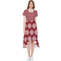 Abstract Knot Geometric Tile Pattern High Low Boho Dress View1