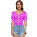 Purple Spatula Spoon Pattern Button up blouse View1