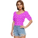 Purple Spatula Spoon Pattern Button up blouse View2