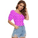 Purple Spatula Spoon Pattern Button up blouse View3