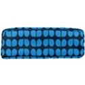 Blue Gray Leaf Pattern Full Print Rope Handle Tote (Large) View3