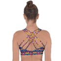 Pattern Colorful Aztec Cross String Back Sports Bra View2