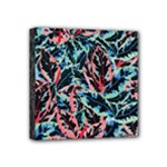 Leaves Leaf Pattern Patterns Colorfu Mini Canvas 4  x 4  (Stretched)