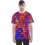 Geometric Pattern Colorful Fluorescent Background Men s Sport Mesh Tee