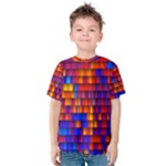 Geometric Pattern Colorful Fluorescent Background Kids  Cotton Tee