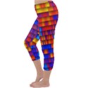 Geometric Pattern Colorful Fluorescent Background Capri Winter Leggings  View2
