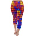 Geometric Pattern Colorful Fluorescent Background Capri Winter Leggings  View4