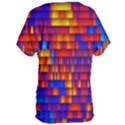 Geometric Pattern Colorful Fluorescent Background Women s Oversized Tee View2