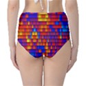 Geometric Pattern Colorful Fluorescent Background Classic High-Waist Bikini Bottoms View2