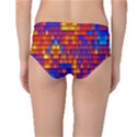 Geometric Pattern Colorful Fluorescent Background Mid-Waist Bikini Bottoms View2