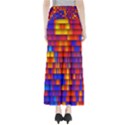 Geometric Pattern Colorful Fluorescent Background Full Length Maxi Skirt View2
