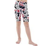Cute Christmas Seamless Pattern Vector Kids  Mid Length Swim Shorts