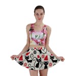 Cute Christmas Seamless Pattern Vector Mini Skirt
