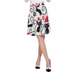 Cute Christmas Seamless Pattern Vector A-Line Skirt