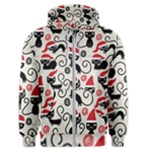 Cute Christmas Seamless Pattern Vector Men s Zipper Hoodie