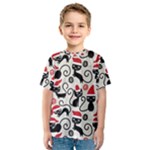 Cute Christmas Seamless Pattern Vector Kids  Sport Mesh Tee