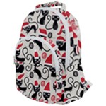 Cute Christmas Seamless Pattern Vector Rounded Multi Pocket Backpack