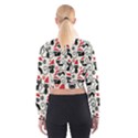 Cute Christmas Seamless Pattern Vector Cropped Sweatshirt View2