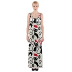 Cute Christmas Seamless Pattern Vector Thigh Split Maxi Dress