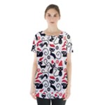 Cute Christmas Seamless Pattern Vector Skirt Hem Sports Top