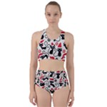 Cute Christmas Seamless Pattern Vector Racer Back Bikini Set