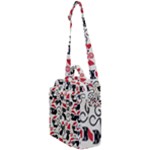 Cute Christmas Seamless Pattern Vector Crossbody Day Bag