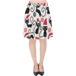 Cute Christmas Seamless Pattern Vector Velvet High Waist Skirt