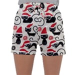 Cute Christmas Seamless Pattern Vector Sleepwear Shorts