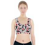 Cute Christmas Seamless Pattern Vector Sports Bra With Pocket