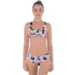Cute Christmas Seamless Pattern Vector Criss Cross Bikini Set