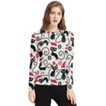 Cute Christmas Seamless Pattern Vector Women s Long Sleeve Rash Guard