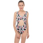 Cute Christmas Seamless Pattern Vector Center Cut Out Swimsuit
