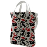 Cute Christmas Seamless Pattern Vector Canvas Messenger Bag