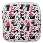 Cute Christmas Seamless Pattern Vector Mini Square Pouch