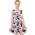 Cute Christmas Seamless Pattern Vector Kids  Cross Back Dress