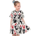 Cute Christmas Seamless Pattern Vector Kids  Sailor Dress