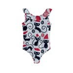 Cute Christmas Seamless Pattern Vector Kids  Frill Swimsuit
