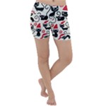 Cute Christmas Seamless Pattern Vector Lightweight Velour Yoga Shorts