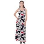 Cute Christmas Seamless Pattern Vector Sleeveless Velour Maxi Dress