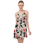 Cute Christmas Seamless Pattern Vector Summer Time Chiffon Dress