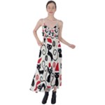 Cute Christmas Seamless Pattern Vector Tie Back Maxi Dress