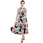 Cute Christmas Seamless Pattern Vector Round Neck Boho Dress