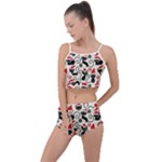 Cute Christmas Seamless Pattern Vector Summer Cropped Co-Ord Set