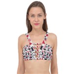 Cute Christmas Seamless Pattern Vector Cage Up Bikini Top
