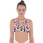 Cute Christmas Seamless Pattern Vector Bandaged Up Bikini Top