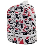 Cute Christmas Seamless Pattern Vector Zip Bottom Backpack