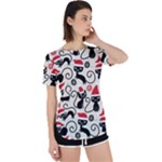 Cute Christmas Seamless Pattern Vector Perpetual Short Sleeve T-Shirt