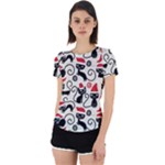 Cute Christmas Seamless Pattern Vector Back Cut Out Sport Tee