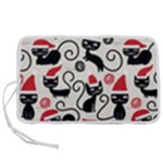 Cute Christmas Seamless Pattern Vector Pen Storage Case (M)